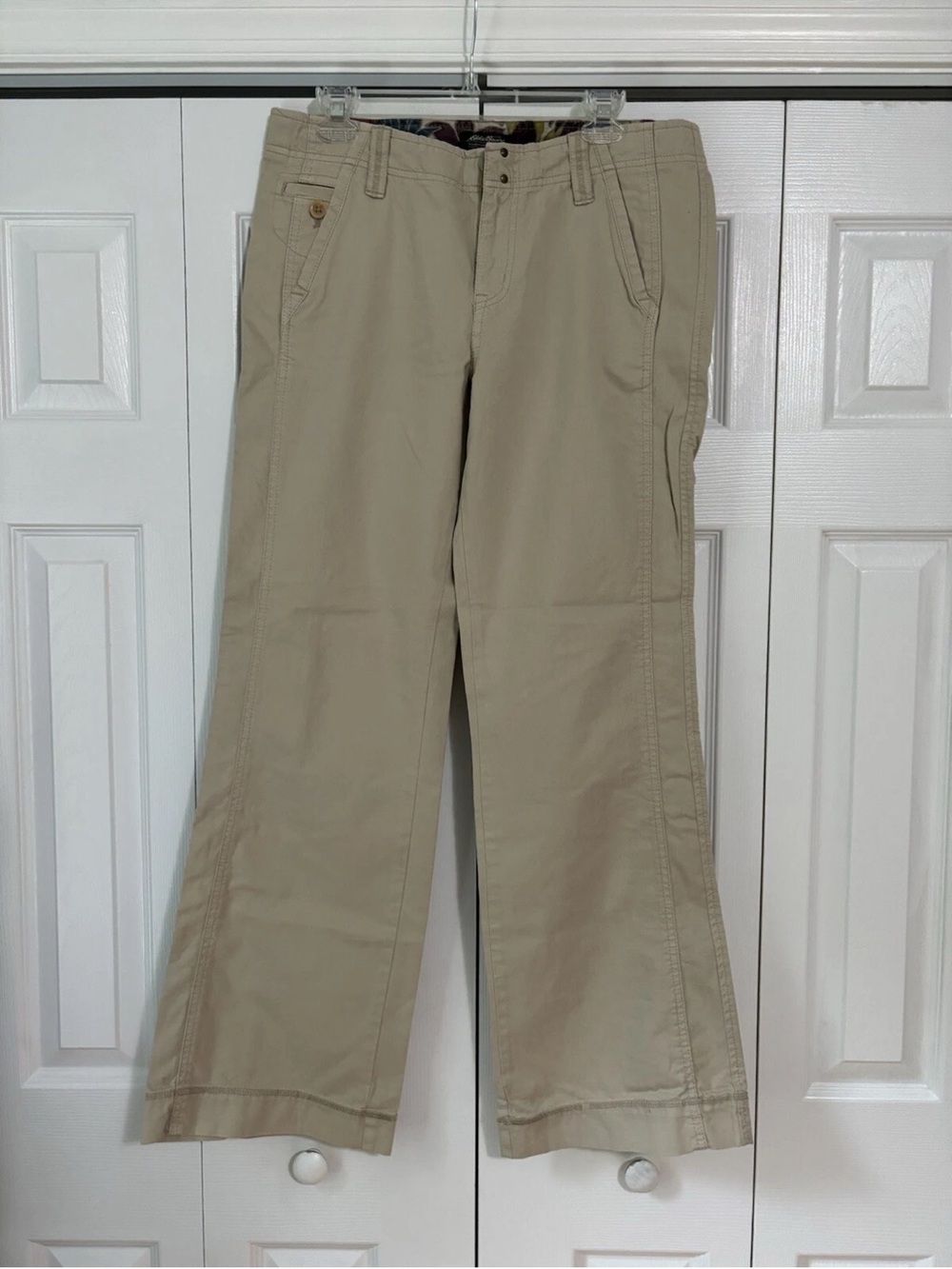 Eddie Bauer Women's Canvas Khaki Pants Size 4